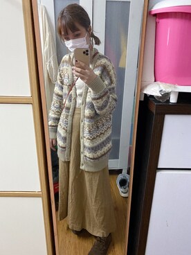 「initial（イニシャル）のアイテム（アクセサリー）」を使った、lulu99luさん（レディース・158cm）の冬コーディネート