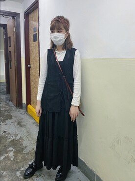 「initial（イニシャル）のアイテム（ジャケット/アウター）」を使った、lulu99luさん（レディース・158cm）の春コーディネート