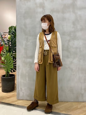 「initial（イニシャル）のアイテム（パンツ）」を使った、lulu99luさん（レディース・158cm）の春コーディネート