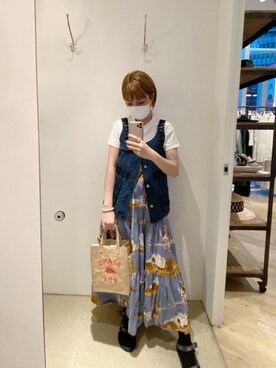 「initial（イニシャル）のアイテム（その他アウター）」を使った、lulu99luさん（レディース・158cm）の夏コーディネート
