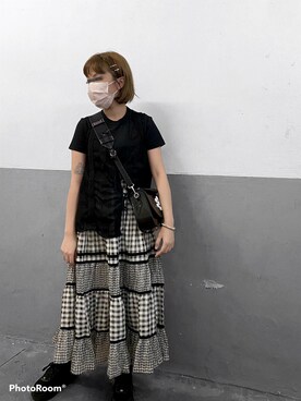 「initial（イニシャル）のアイテム（スカート）」を使った、lulu99luさん（レディース・158cm）の秋コーディネート