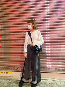 「initial（イニシャル）のアイテム（パンツ）」を使った、lulu99luさん（レディース・158cm）の秋コーディネート