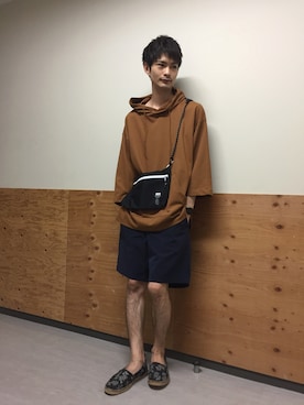 「アイテム（スリッポン、その他）」を使った、たかひろさん（メンズ・179cm）の夏コーディネート