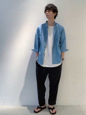 「PAGEBOY（ページボーイ）のアイテム（トップス）」を使った、たかひろさん（メンズ・179cm）の夏コーディネート