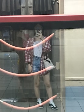 「BKK ORIGINALのアイテム」を使った、藤原花子さん（レディース・150cm）の夏コーディネート