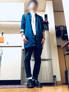 「Daniel Wellington（ダニエルウェリントン）の【Daniel Wellington】レザーバンド３６ＭＭ（アナログ腕時計）」を使った、kentaroさん（メンズ・175cm）の春コーディネート