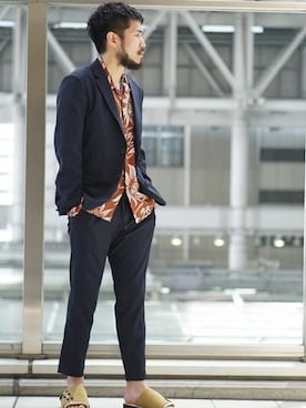 「SUN SURF（サンサーフ）のアイテム」を使った、YAMAさんさん（メンズ・177cm）の春コーディネート