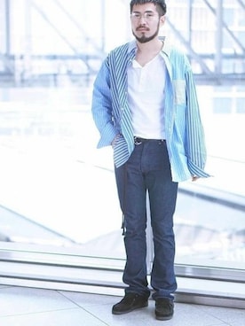 「SERO（セロ）のアイテム」を使った、YAMAさんさん（メンズ・177cm）の春コーディネート