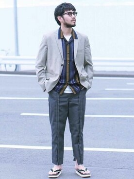 「Journal Standard TRISECT（トライセクト）のアイテム（ジャケット/アウター）」を使った、YAMAさんさん（メンズ・177cm）の夏コーディネート