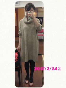 「KATHARINE ROSS（キャサリンロス）のアイテム（ニット/セーター）」を使った、うえたえり@さん（レディース・159cm）の冬コーディネート