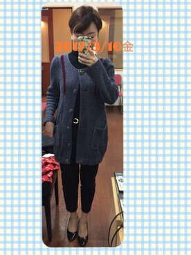 「mother（マザー）のアイテム（その他アウター）」を使った、うえたえり@さん（レディース・159cm）の春コーディネート