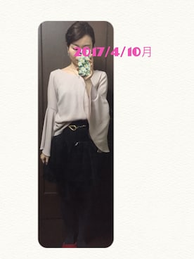 「Language（ランゲージ）のアイテム」を使った、うえたえり@さん（レディース・159cm）の春コーディネート
