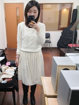 「Language（ランゲージ）のアイテム」を使った、うえたえり@さん（レディース・160cm）の冬コーディネート