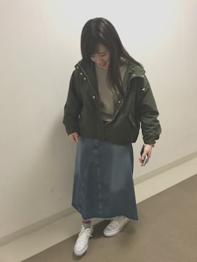 「AMERICAN HOLIC」｜さとう まほさん（レディース・154cm）の秋コーディネート