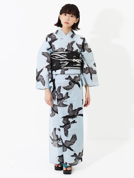 「アイテム（浴衣）」を使った、hataoriさん（レディース・160cm）の夏コーディネート