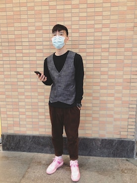 「nike」｜「アイテム（その他アウター）」を使った、Vincentさん（メンズ・175cm）の春コーディネート