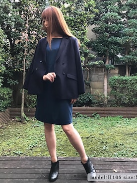 「OFUON（オフオン）のアイテム（その他アウター）」を使った、OFUONさん（レディース・165cm）の秋コーディネート