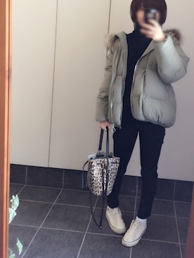 「Factor=（ファクターイコール）のアイテム（ジャケット/アウター）」を使った、m☆ 58さん（レディース・153cm）の冬コーディネート