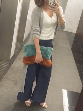 「velvet（ベルベット）のアイテム」を使った、白鳥さゆりさん（レディース・153cm）の夏コーディネート