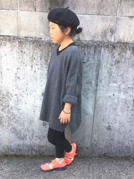 「シンプルおしゃれが好き」｜dropさん（キッズ・110cm）の秋コーディネート