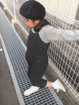 「シンプルおしゃれが好き」｜「アイテム（ハンチング/ベレー帽）」を使った、dropさん（キッズ・110cm）の秋コーディネート