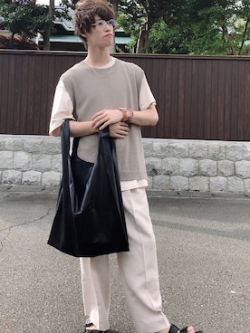 「LookUp（ルックアップ）のアイテム」を使った、wayuさん（メンズ・169cm）の夏コーディネート