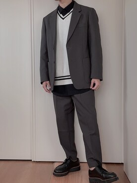 「プラスJ」｜「アイテム（その他アウター）」を使った、wayuさん（メンズ・169cm）の秋コーディネート