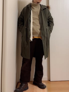 「CASPER JOHN（キャスパージョン）のアイテム（モッズコート）」を使った、wayuさん（メンズ・169cm）の冬コーディネート