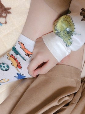 「Samansa Mos2 blue（サマンサモスモスブルー）のアイテム（チノパンツ）」を使った、a-chunさん（レディース・152cm）の春コーディネート