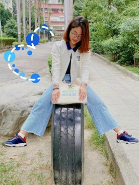 「日系极简」｜「アイテム（ジャージ）」を使った、AlicornailAさん（レディース・160cm）の秋コーディネート
