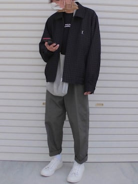 「Yves Saint Laurent（イヴサンローラン）のアイテム（ブルゾン）」を使った、zaoldyeck(ゼノ)さん（メンズ・167cm）の春コーディネート