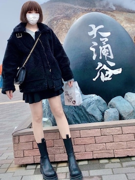 「BOTTEGA VENETA（ボッテガヴェネタ）のアイテム（ブーツ、ブラック系）」を使った、8_RNKMさん（レディース・154cm）の秋コーディネート