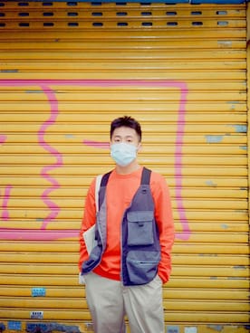 「long sleeve」｜Eddie Yeungさん（メンズ・166cm）の春コーディネート