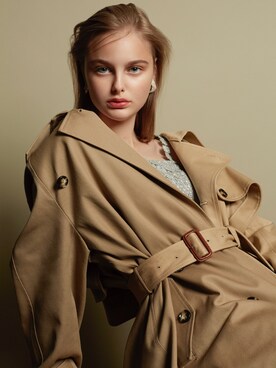 「mode」｜「アイテム（トレンチコート）」を使った、Metaphor…さん（レディース・173cm）の冬コーディネート