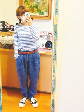 「min@RNA（ミンアットアールエヌエー）のアイテム」を使った、こにーさん（レディース・153cm）の冬コーディネート