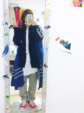 「keisuke kanda（ケイスケカンダ）のアイテム（パンツ）」を使った、こにーさん（レディース・153cm）の秋コーディネート