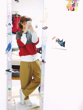 「mercibeaucoup,（メルシーボークー）のアイテム（ニット/セーター）」を使った、こにーさん（レディース・153cm）の秋コーディネート