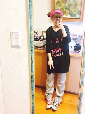「keisuke kanda（ケイスケカンダ）のアイテム（パンツ）」を使った、こにーさん（レディース・153cm）の春コーディネート