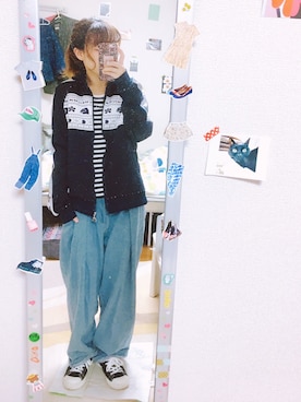 「keisuke kanda（ケイスケカンダ）のアイテム（ジャージ）」を使った、こにーさん（レディース・153cm）の夏コーディネート