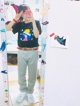 「keisuke kanda（ケイスケカンダ）のアイテム（パンツ）」を使った、こにーさん（レディース・153cm）の秋コーディネート