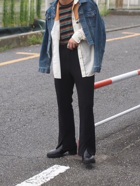 「Re:make（リメイク）のアイテム（デニムジャケット）」を使った、yuuichroさん（メンズ・168cm）の秋コーディネート
