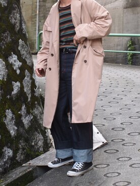 「やっぱりストリートが好き」｜「アイテム（トレンチコート）」を使った、yuuichroさん（メンズ・168cm）の秋コーディネート