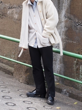 「スリットパンツ」｜「アイテム（その他アウター）」を使った、yuuichroさん（メンズ・168cm）の秋コーディネート
