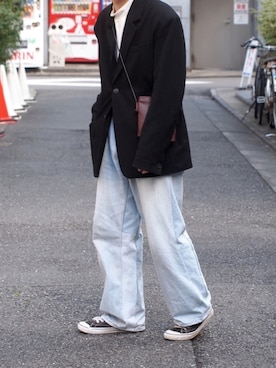「KAIKO（カイコー）のアイテム（ジャケット/アウター）」を使った、yuuichroさん（メンズ・168cm）の春コーディネート