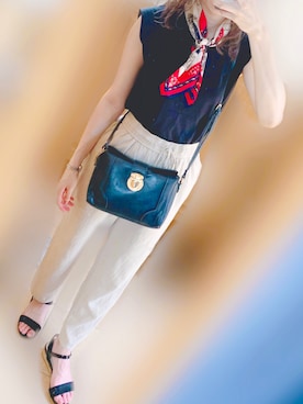 「ORiental TRaffic(ORiental TRaffic)」｜「アイテム（財布/小物）」を使った、ぺさん（レディース・155cm）の夏コーディネート
