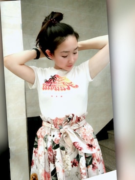「H&M（エイチ・アンド・エム）のアイテム（その他）」を使った、ashietengcoさん（レディース・166cm）の夏コーディネート