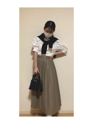 SNIDEL（スナイデル）の「ORGANICS パワショルブラウス（シャツ