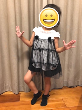 「tutuanna（チュチュアンナ）のアイテム（ソックス/靴下、ブラック系）」を使った、hahoさん（レディース・150cm）の夏コーディネート