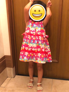 「3can4on（サンカンシオン）のアイテム（サンダル）」を使った、hahoさん（キッズ・100cm）の夏コーディネート