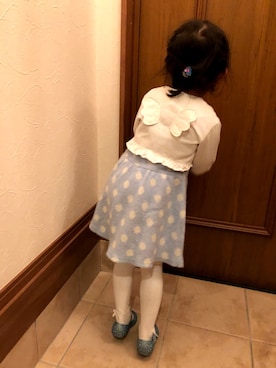 「BeBe（ベベ）のアイテム（タイツ/ストッキング、ホワイト系）」を使った、hahoさん（レディース・150cm）の秋コーディネート